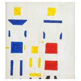Bart van der Leck Dutch De Stijl Oil on Canvas