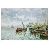 Romolo Leone 1883-1958 Italian Oil on Canvas