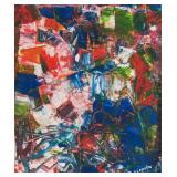 Canadian Abstract Oil on Canvas Signed Illegibly