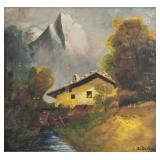 Oil on Board Landscape Signed A. Durbeck