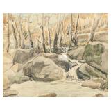 Jan Stanislawski Polish Modernist Watercolor Paper