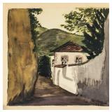 Leo Putz German Expressionist Watercolor on Paper