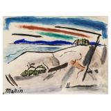 John Marin American Modernist Watercolor on Paper