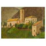 Ottone Rosai Italian Modernist Oil on Board