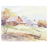 Edward Garbely 1908-1999 US Watercolor Landscape