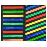 Sol Lewitt American Minimialist Oil on Canvas