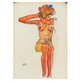 Egon Schiele Austrian Expressionist Mixed Nude