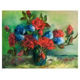 Mabel Gibbon Oil on Canvas Still Flower 