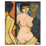 Otto Mueller German Expressionist Oil on Paper