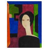 Andre Minaux French Realist Gouache on Paper