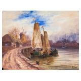 N. L. Buyle British Mixed Media Landscape on Paper