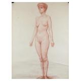 Eugene Zak Polish Expressionist Pastel Charcoal