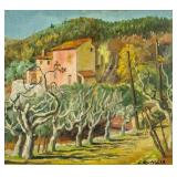 Carlo Quaglia Italian Modernist Oil on Board