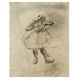 Edgar Degas French Impressionist Ink and Charcoal