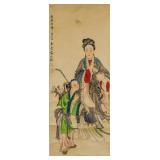 Rong Zuchun 1872-1944 Chinese Watercolor Figures
