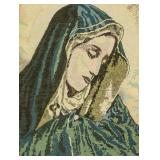 Framed Embroidery Portrait of Nun