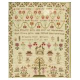 French Hand Embroidered Panel Sample w/Frame