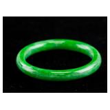 Chinese Green Hardstone Carved Bangle