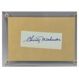 Christy Mathewson Autographed Cut Card COA