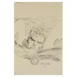 Gene Colan American Pop Pencil on Paper