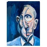 Francis Bacon British Expressionist Oil on Paper