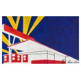 Ed Ruscha American Pop Mixed Media on Paper