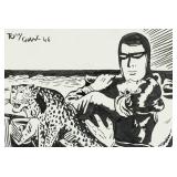 Tony Chan American Pop Art Ink on Paper