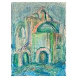 Robert Falk Russian Modernist Pastel on Paper