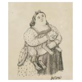 Fernando Botero Colombian Modern Pencil on Paper