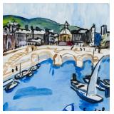 Carlos Nadal Spanish Fauvist Watercolor Gouache