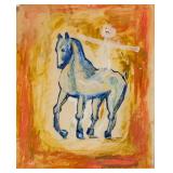 Marino Marini Italian Modern Mixed Media on Paper