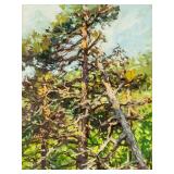 Artist Signed KPM Russian Oil on Paper Landscape