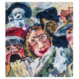 James Ensor Belgian Expressionist Oil on Paper