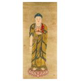 Watercolor on Silk Scroll with San Xi Tang Seal