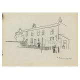 Laurence Stephen Lowry British Naive Art Ink