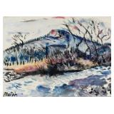 John Marin US Modernist Watercolor & Charcoal