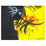 Georges Mathieu French Tachisme Oil on Canvas