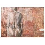 Italian Modernist OOC Nude Signed Illegibly