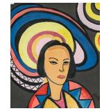 Sonia Delaunay French Orphist Gouache Paper