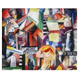 Natalia Goncharova Russian Cubist Gouache/Paper