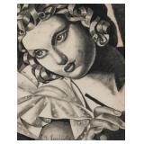 Tamara de Lempicka Polish Art Deco Charcoal Paper