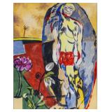 R. B. Kitaj American Expressionist Tempera Paper
