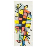 Joan Miro Spanish Surrealist Acrylic on Paper