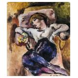 Jules Pascin French Expressionist Tempera on Paper