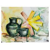 Zygmunt Menkes Colorist Watercolor on Paper