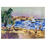 Charles Camoin French Fauvist Gouache on Paper