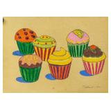 Signed Illegibly US Ink Watercolor on Paper 1960