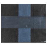 Ad Reinhardt American Minimalist Oil on Canvas