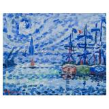Paul Signac French Neo-Impressionist Oil on Paper