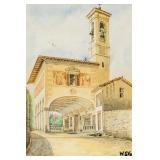 Winston Churchill British Impressionist Watercolor